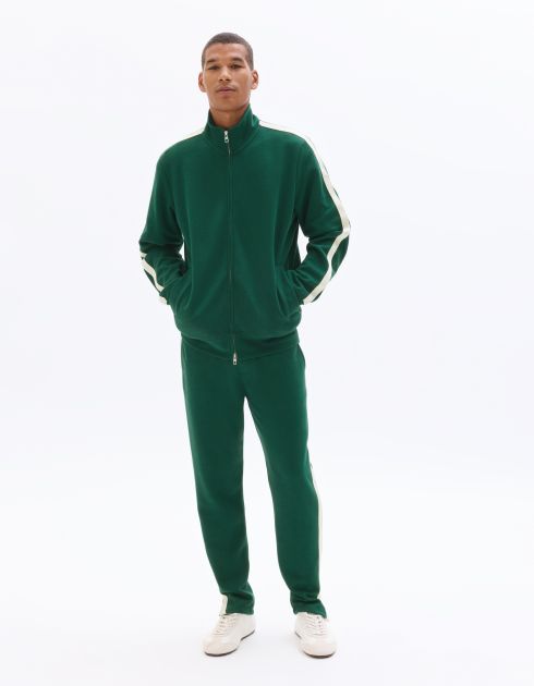 Pantalon de jogging slim avec bande contrastée - vert