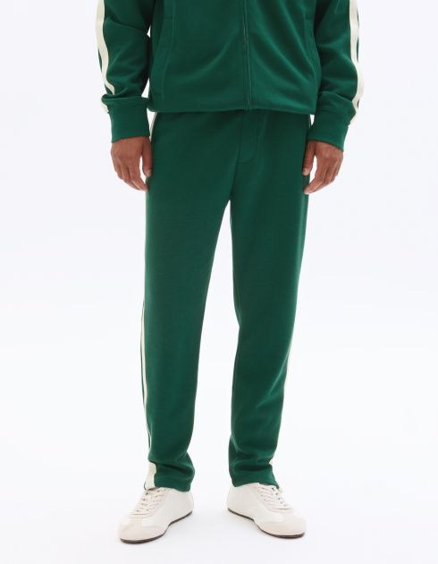 Pantalon de jogging slim avec bande contrastée - vert