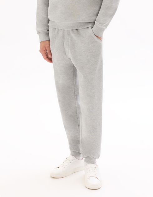 SW.04 Pantalon de jogging regular en french terry - gris chiné