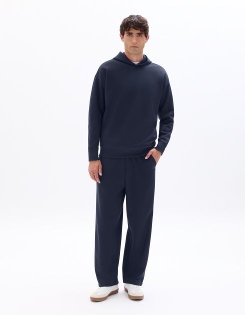 Jogging loose en maille interlock - marine