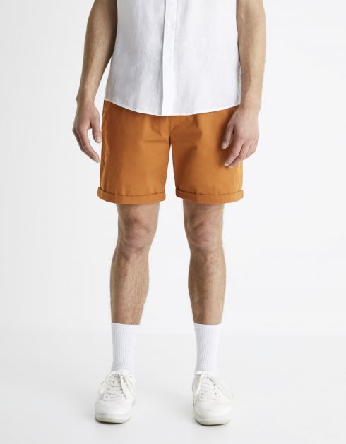 Bermuda taille élastiquée coton stretch