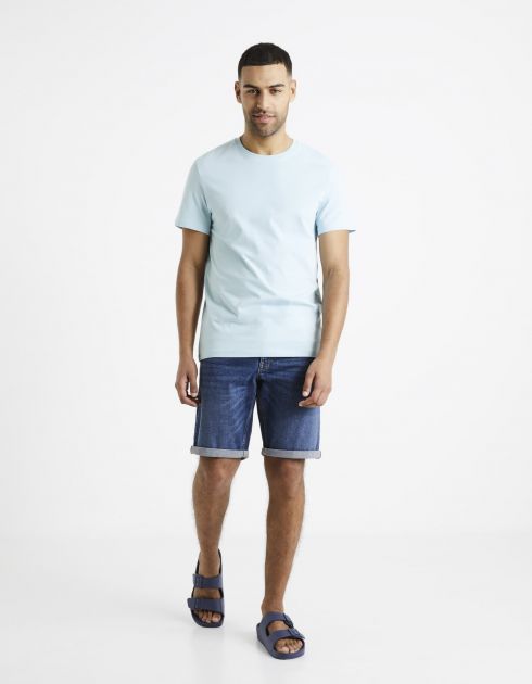 Essentiel - le T-shirt regular 100% coton - bleu clair