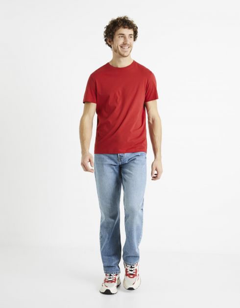 Essentiel - le T-shirt regular 100% coton - rouge