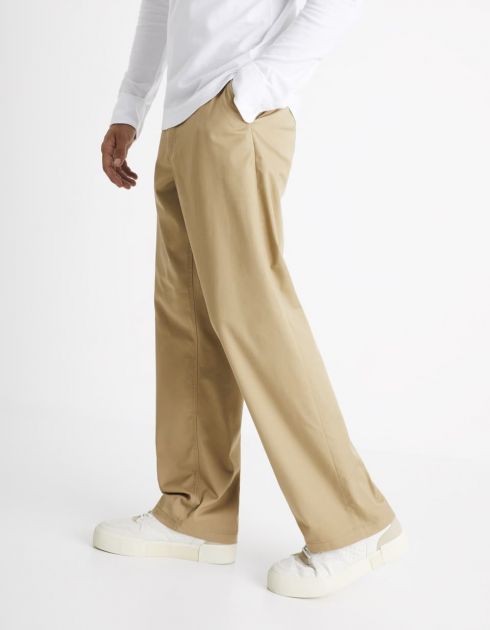 Pantalon chino loose - beige