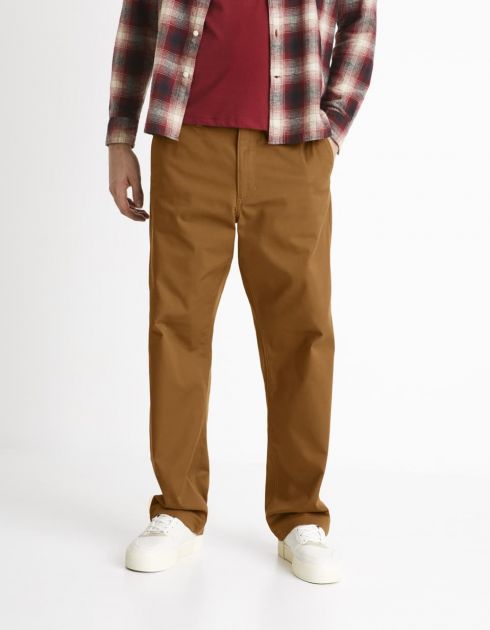 Pantalon chino loose - camel