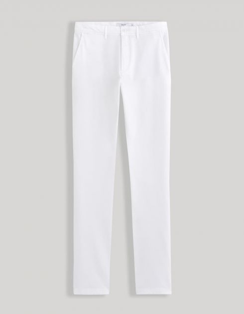 Pantalon chino slim twill stretch - blanc