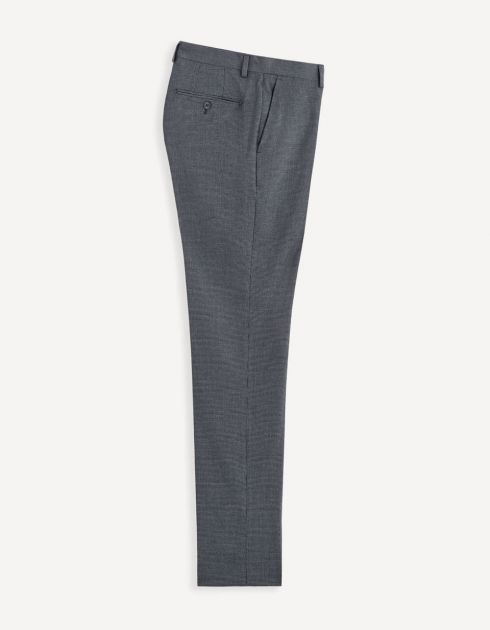 Pantalon de costume slim à petits carreaux - marine