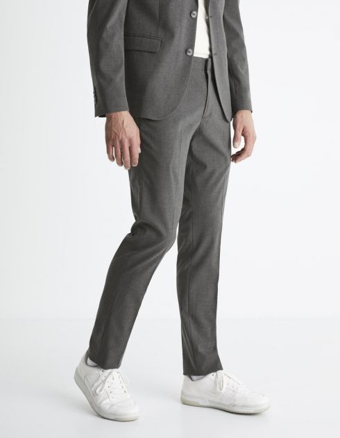 Pantalon de costume AMAURY lavable slim - gris