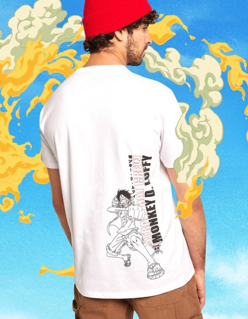 One Piece - T-shirt blanc Luffy