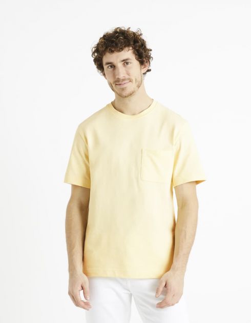T-shirt col rond 100% coton - écru