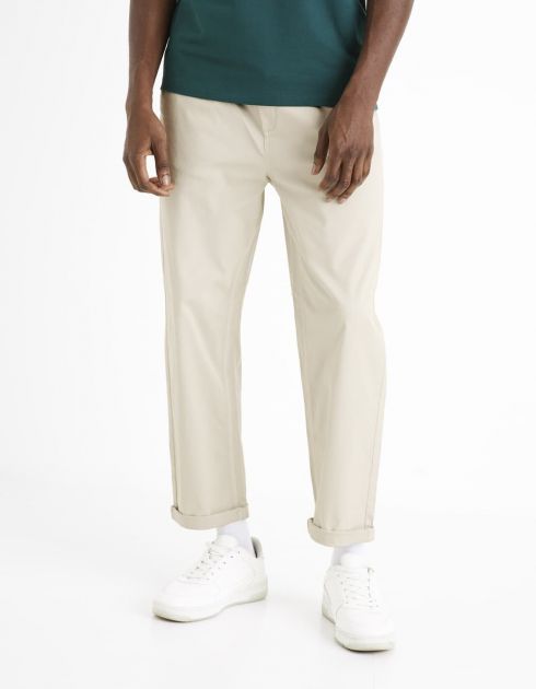 Pantalon chino relax - beige