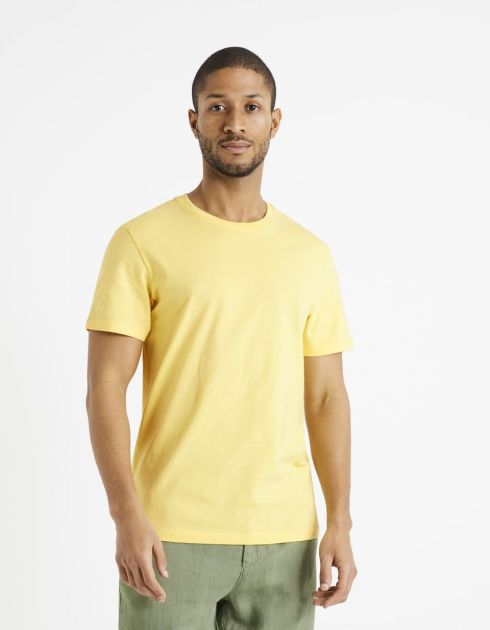 Essentiel - le T-shirt regular 100% coton - jaune