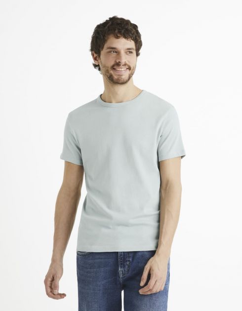 T-shirt col rond 100% coton - gris