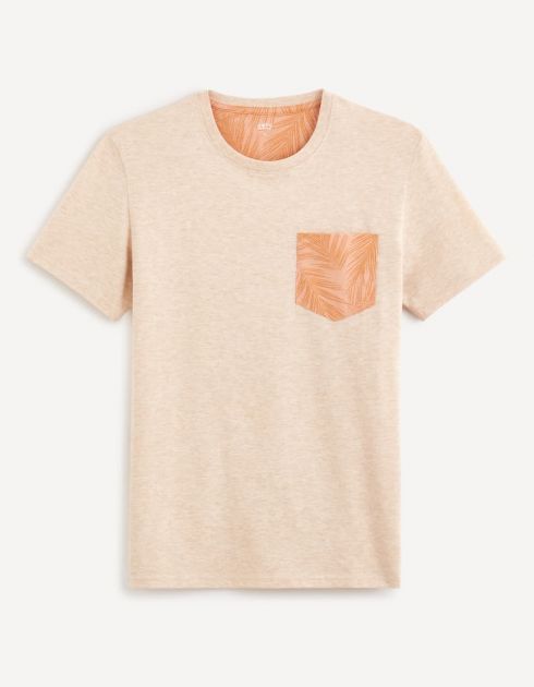 T-shirt col rond - terracotta
