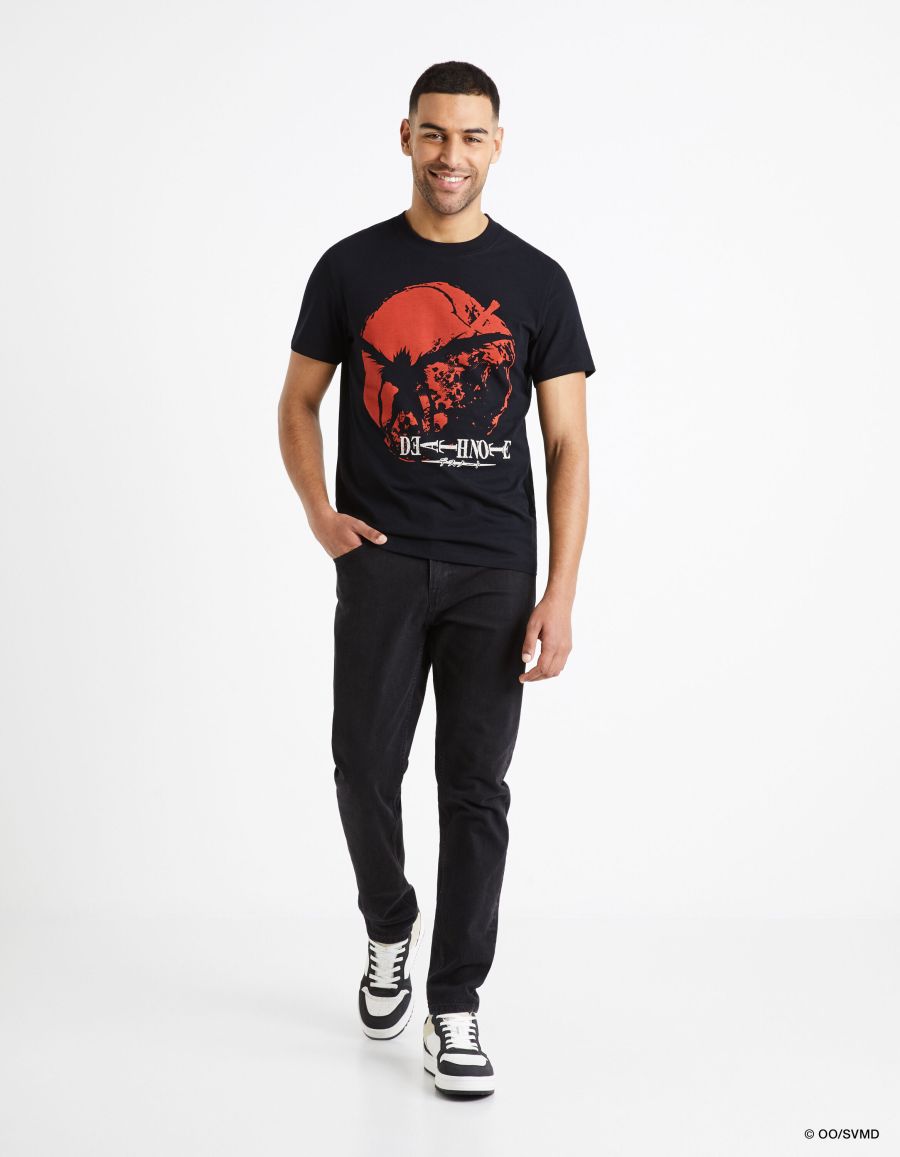 ABYstyle T-Shirt Basic Uomo Death Note, 100% Cotone, Nero, Licenza Ufficiale, Taglie M-XXL - 5