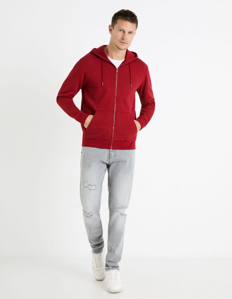 Sweat zippé homme 100 coton outlet