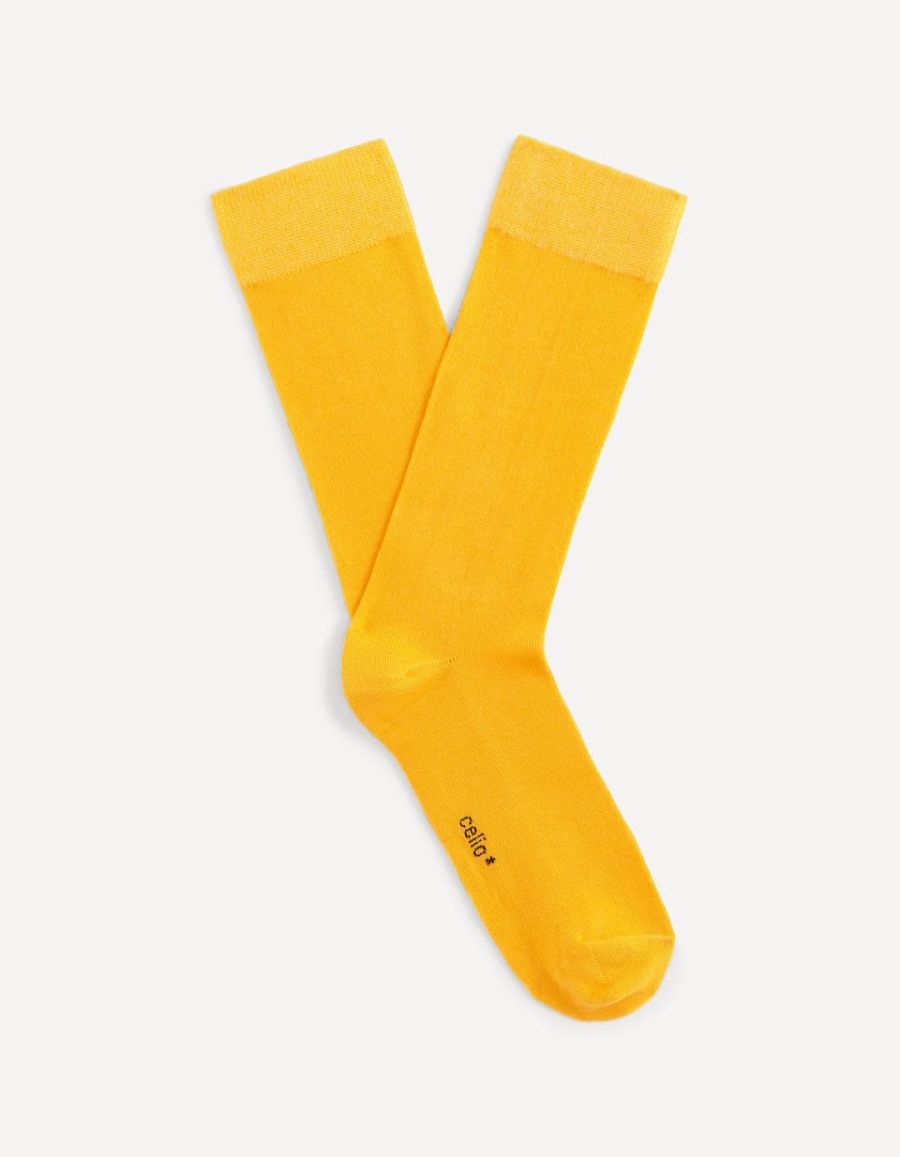 Chaussettes hautes jaune hot sale