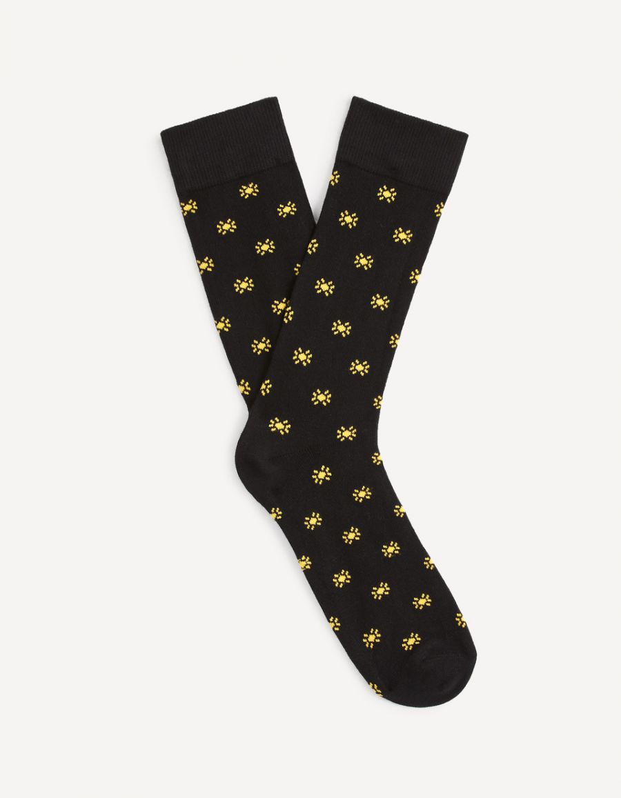 Chaussettes a motifs en coton premium supima Celio Tunisie