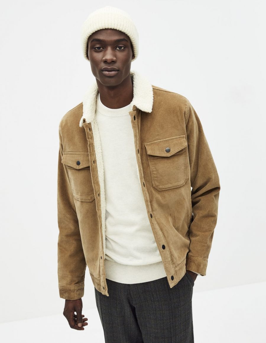 Veste en velours col sherpa Celio Tunisie