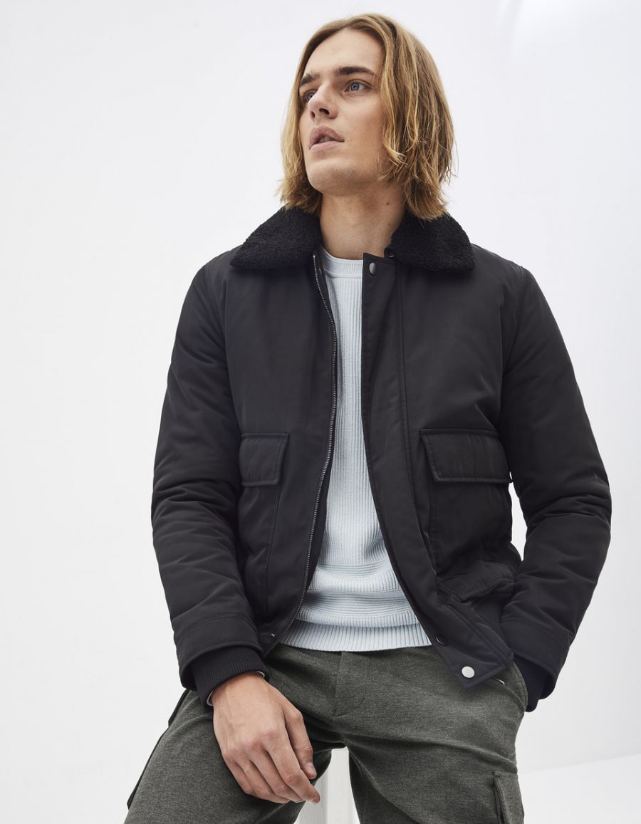Blouson aviateur col sherpa Celio Tunisie