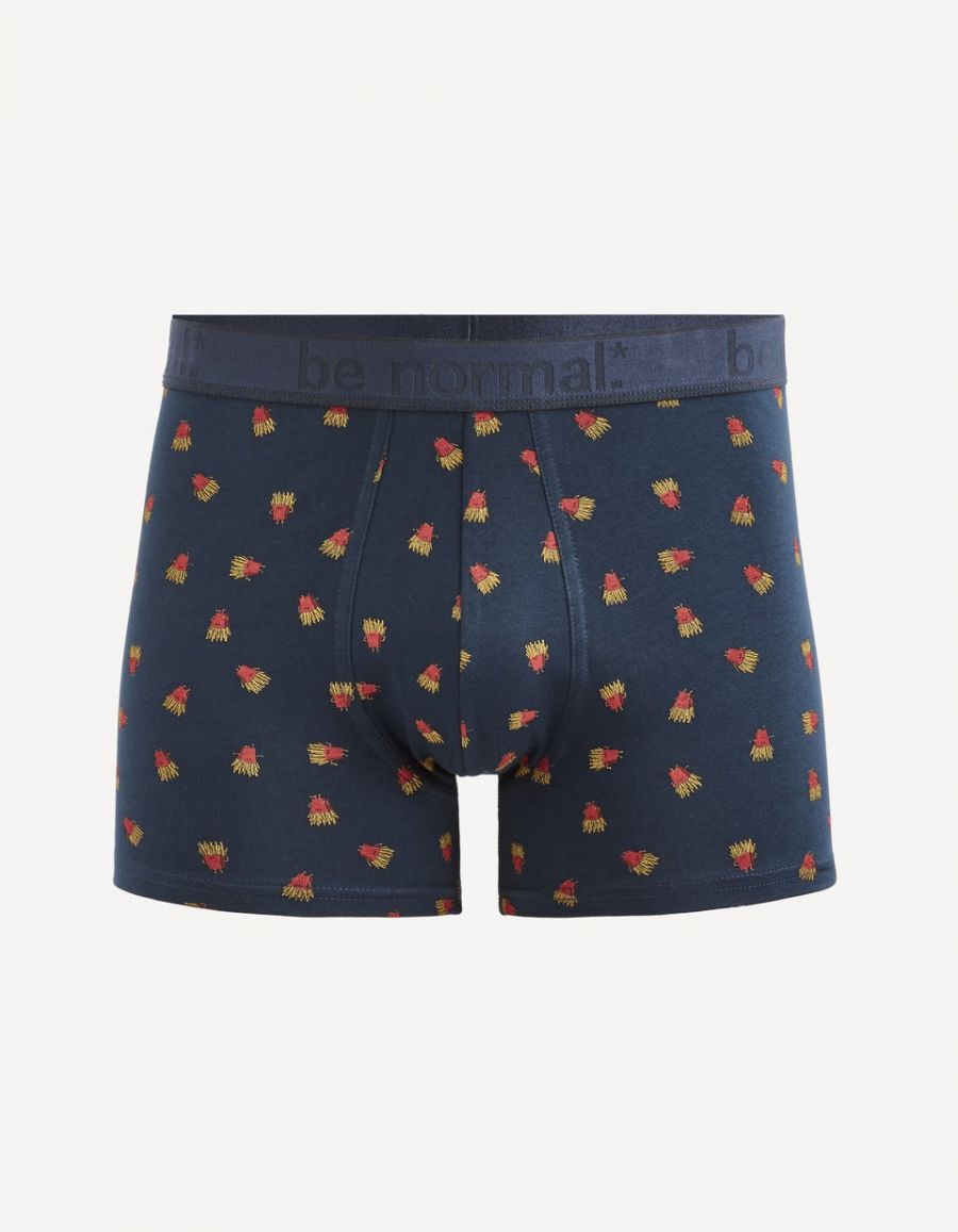 Boxer coton stretch imprime frite Celio Tunisie