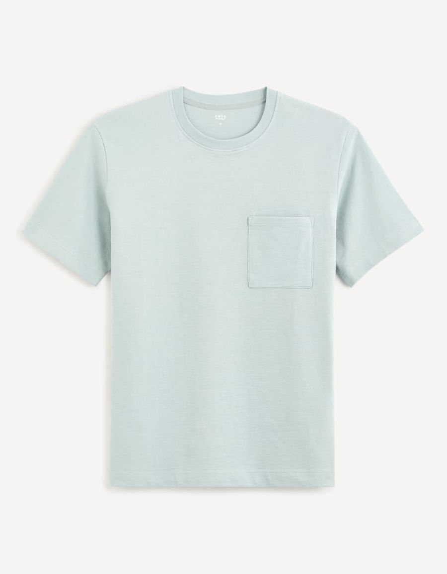 T-shirt bleu marine col rond à manches courtes - Eden Park
