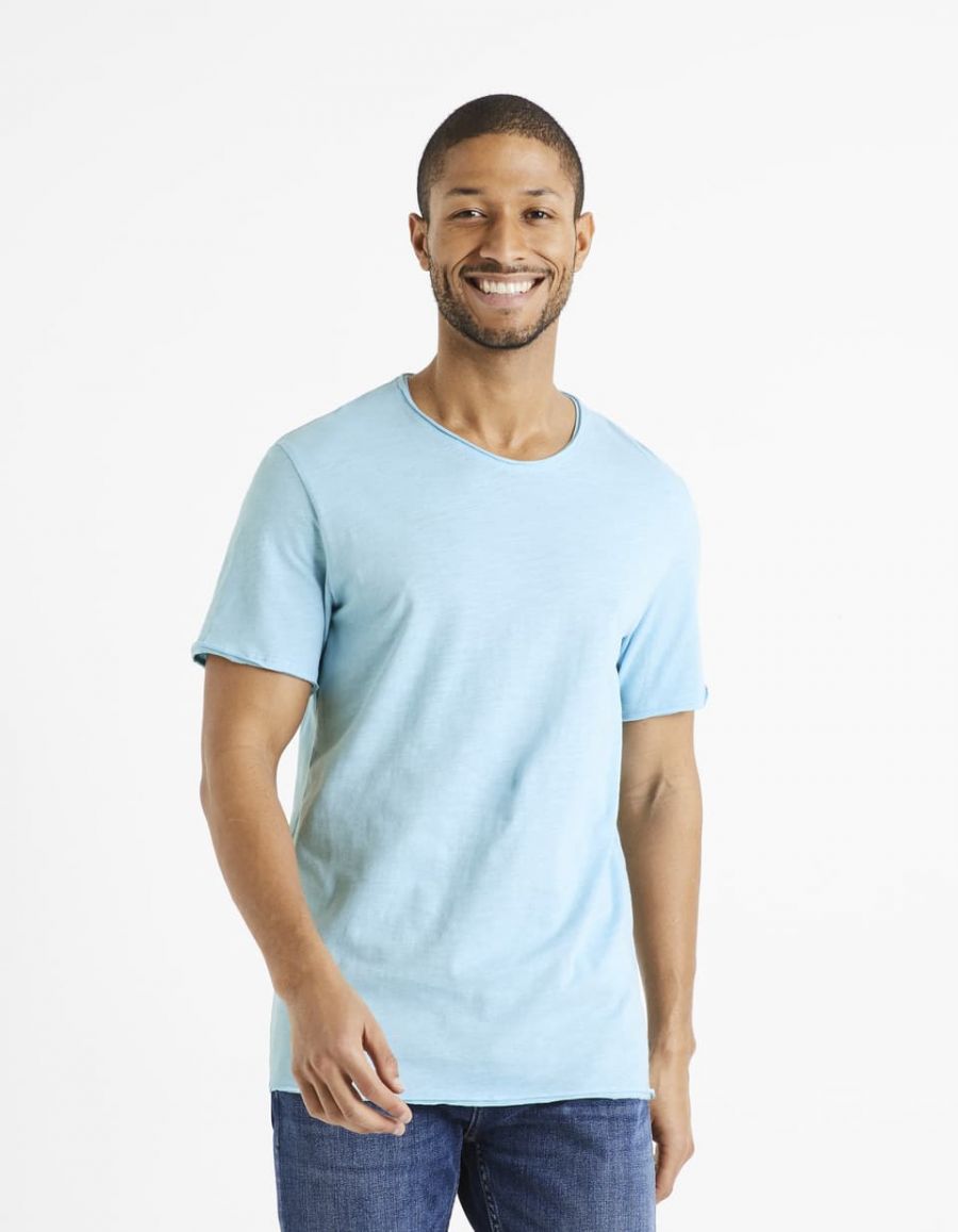 T shirt online bleu ciel homme