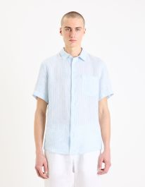 Chemisette Derby Bleu Clair En Coton - Taille 2XL Occasion Très Bon état